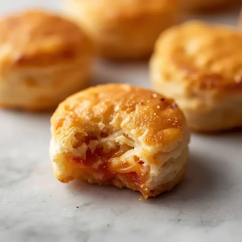 Golden Baked Cheesy Marinara Biscuit Bites