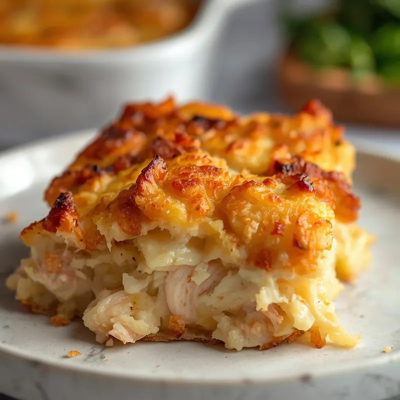 Golden Baked Chicken Ranch Potato Casserole