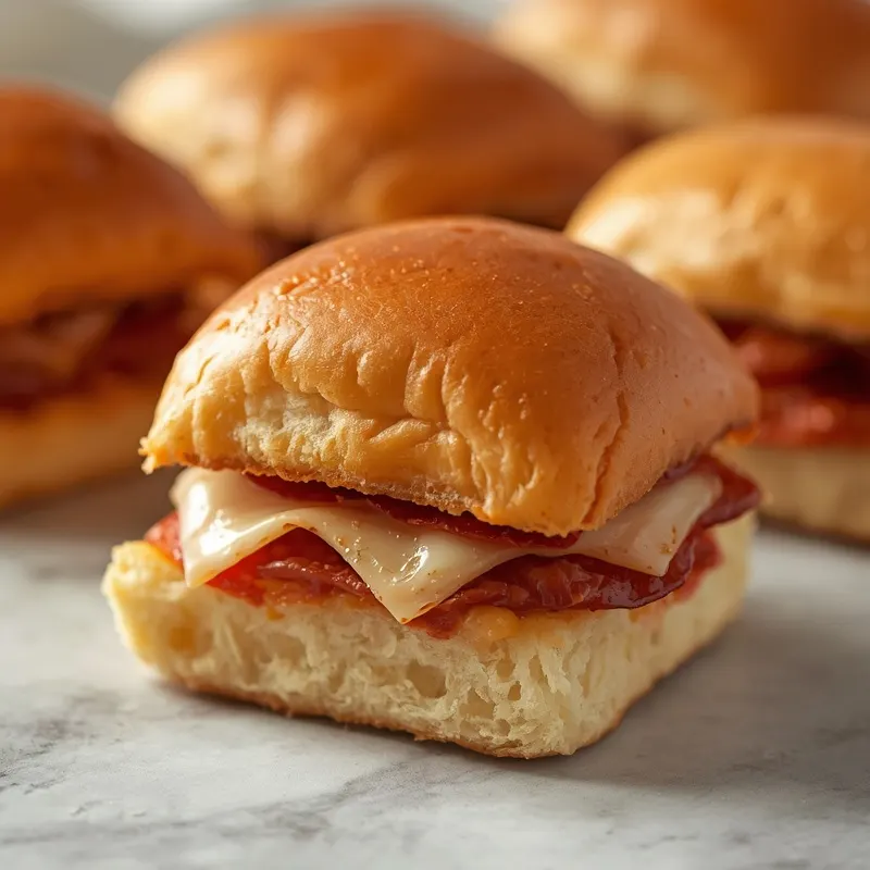 Golden Baked Football Pizza Sliders Golden Baked Football Pizza Sliders
