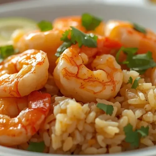 baked garlic butter shrimp rice casserole recipe