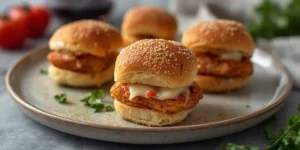 Golden Baked Mini Chicken Parmesan Sliders
