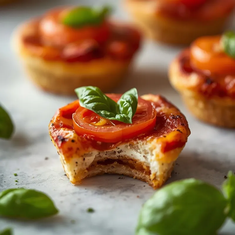 Golden Baked Mini Margherita Pizza Bites