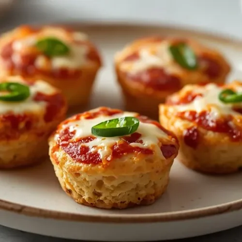 baked mini veggie pizza cups recipe