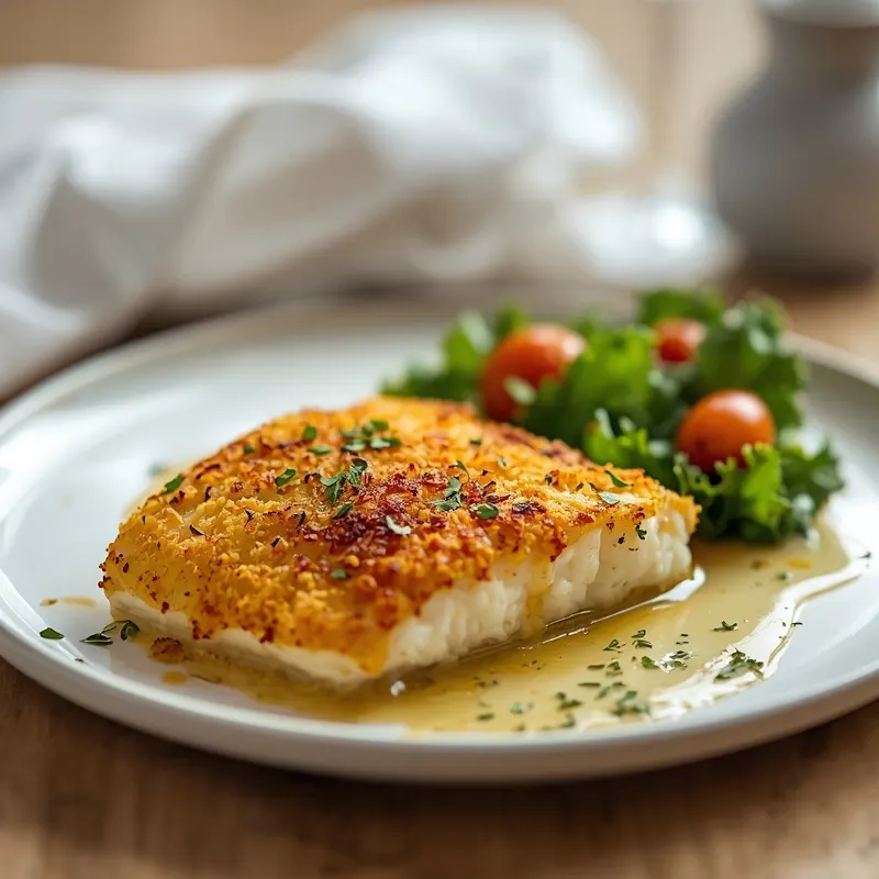 Golden Baked Parmesan Crusted Cod