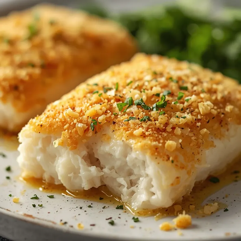 Golden Baked Parmesan Crusted Cod