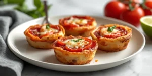 Golden Baked Pizza Casserole Cups