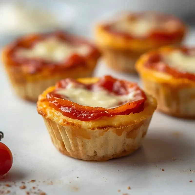 Golden Baked Pizza Casserole Cups