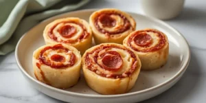 Golden Baked School Lunch Pizza Pinwheels