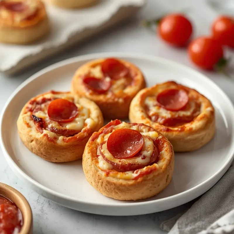 Golden Baked School Lunch Pizza Pinwheels