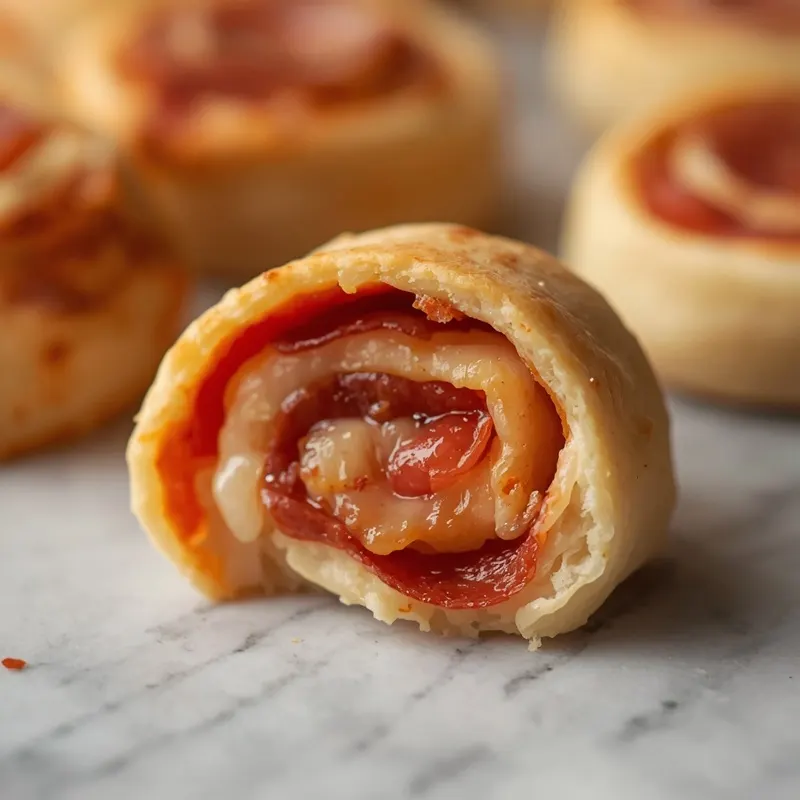 Golden Baked School Lunch Pizza Pinwheels
