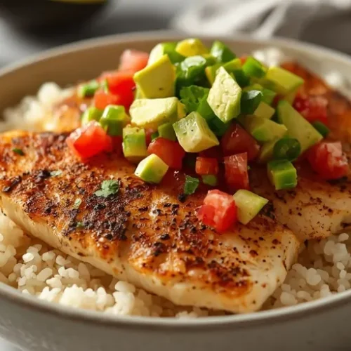 cajun blackened fish rice bowls recipe