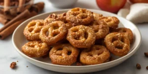 Crunchy Caramel Apple Pretzel Snacks with Gooey Caramel