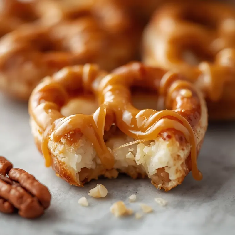 Crunchy Caramel Apple Pretzel Snacks with Gooey Caramel Crunchy Caramel Apple Pretzel Snacks with Gooey Caramel