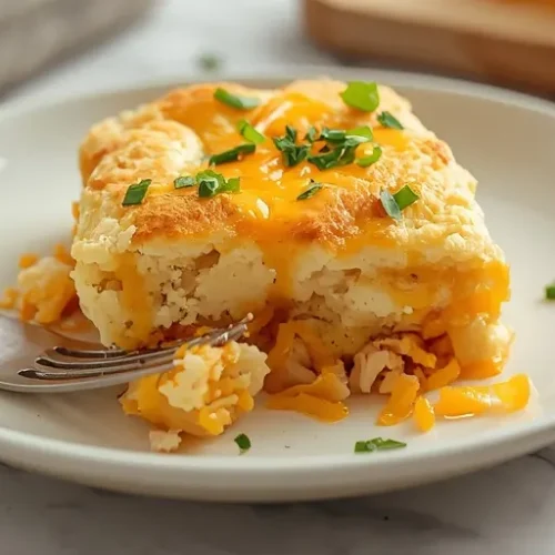 cheesy garlic chicken biscuit casserole recipe