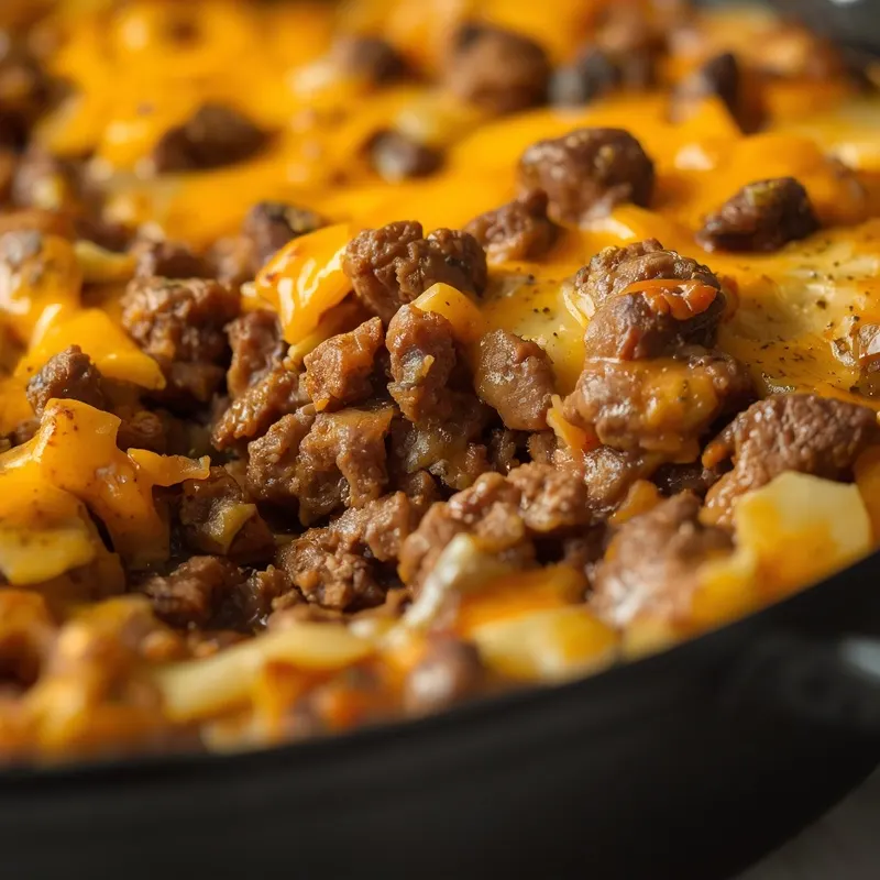 Cheesy Ground Beef and Cabbage Skillet Cheesy Ground Beef and Cabbage Skillet