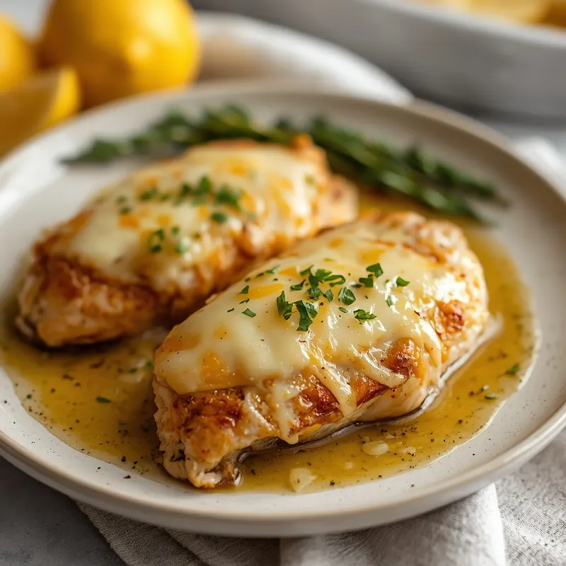 Golden Cheesy Lemon Garlic Chicken Bake Golden Cheesy Lemon Garlic Chicken Bake
