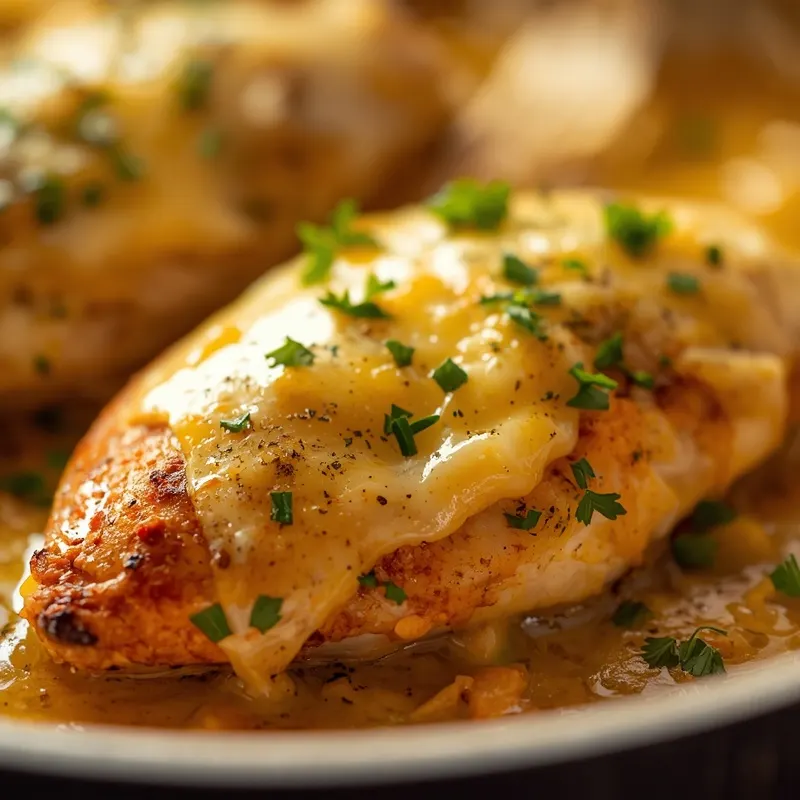 Golden Cheesy Lemon Garlic Chicken Bake Golden Cheesy Lemon Garlic Chicken Bake