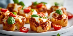 Golden Baked Mini Margherita Pizza Bites