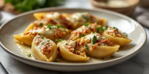 Cheesy White Bean Stuffed Shells