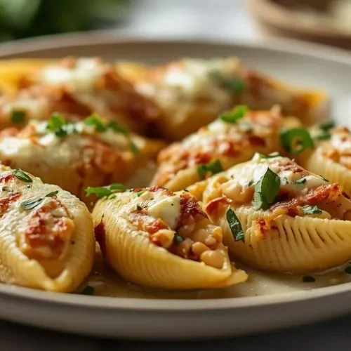 cheesy white bean stuffed shells recipe