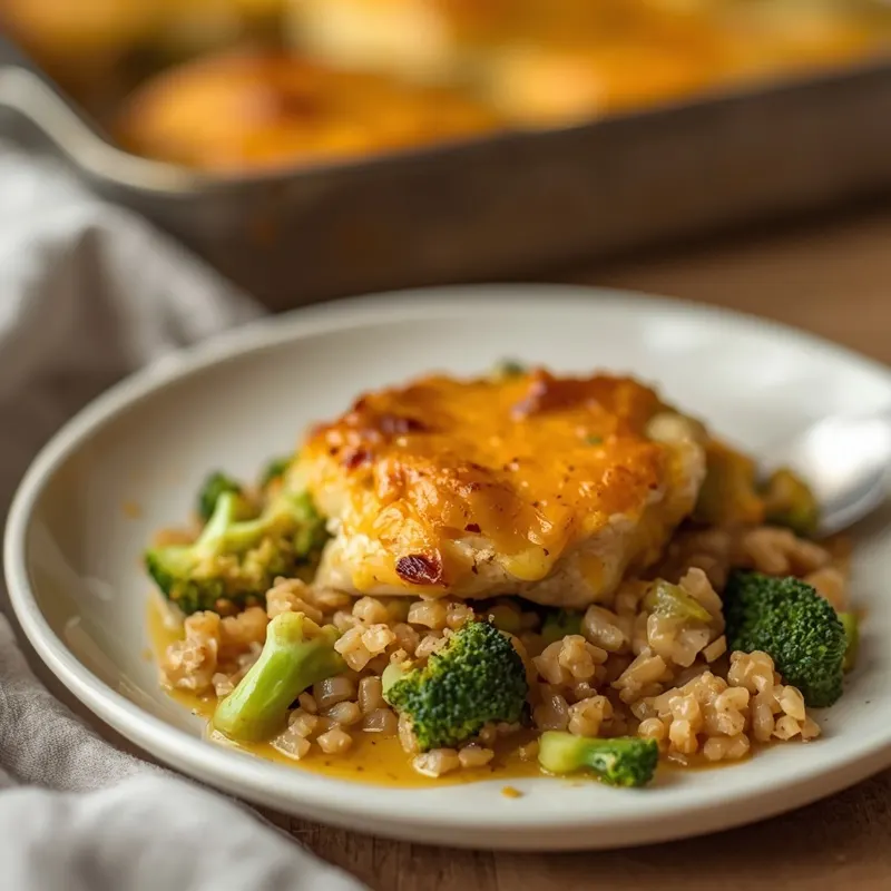 Golden Chicken Broccoli Farro Gratin Golden Chicken Broccoli Farro Gratin