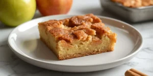 Golden Cinnamon Apple Sheet Cake Bars