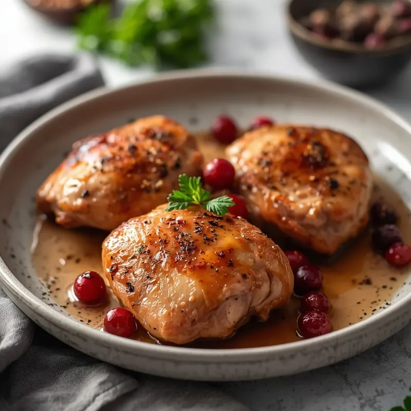 Juicy Cranberry Maple Chicken Thighs