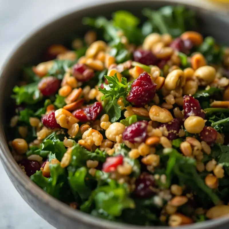 Fresh Cranberry Pistachio Kale Farro Salad Fresh Cranberry Pistachio Kale Farro Salad