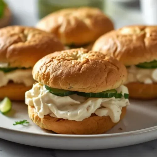 creamy chicken cucumber finger sandwiches recipe