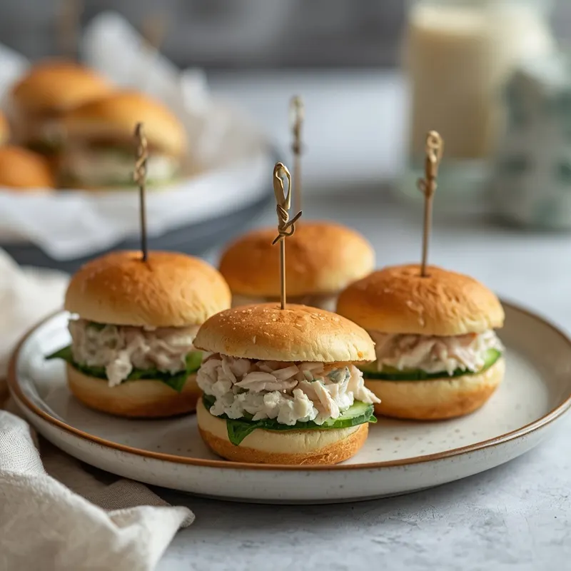 Creamy Chicken Cucumber Finger Sandwiches
