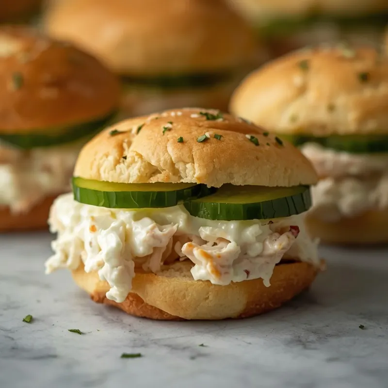Creamy Chicken Cucumber Finger Sandwiches