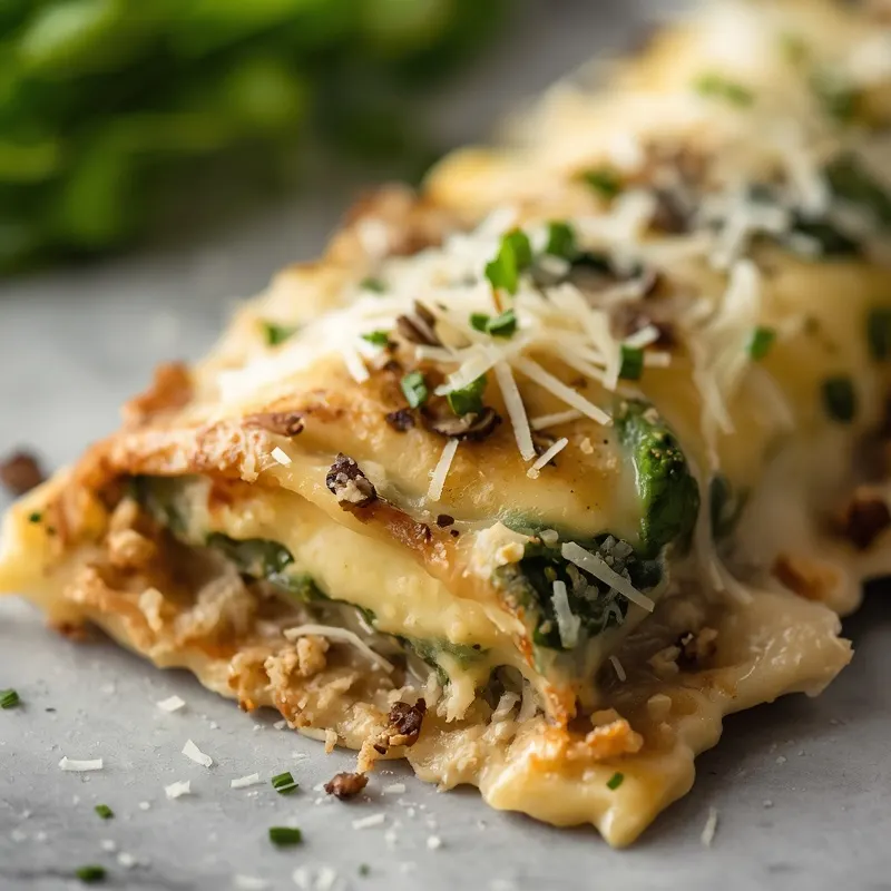 Creamy Mushroom Spinach Ravioli Bake Creamy Mushroom Spinach Ravioli Bake