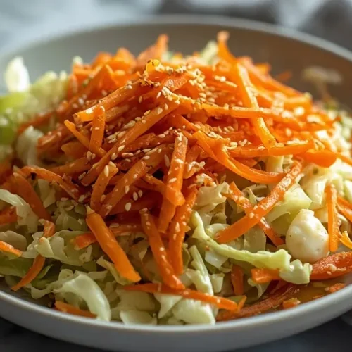 crispy cabbage carrot sesame salad recipe