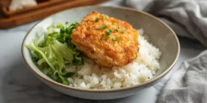 Crispy Cod and Cabbage Rice Bowls