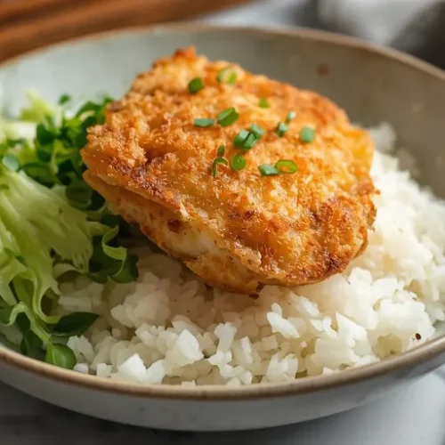 crispy cod and cabbage rice bowls recipe