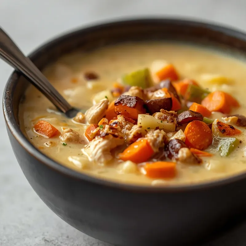 Hearty Crockpot Chicken Potato Soup