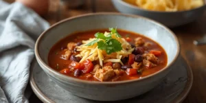 Flavorful Crockpot Chicken Taco Soup