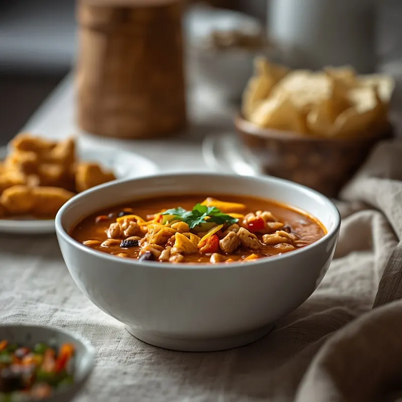 Flavorful Crockpot Chicken Taco Soup