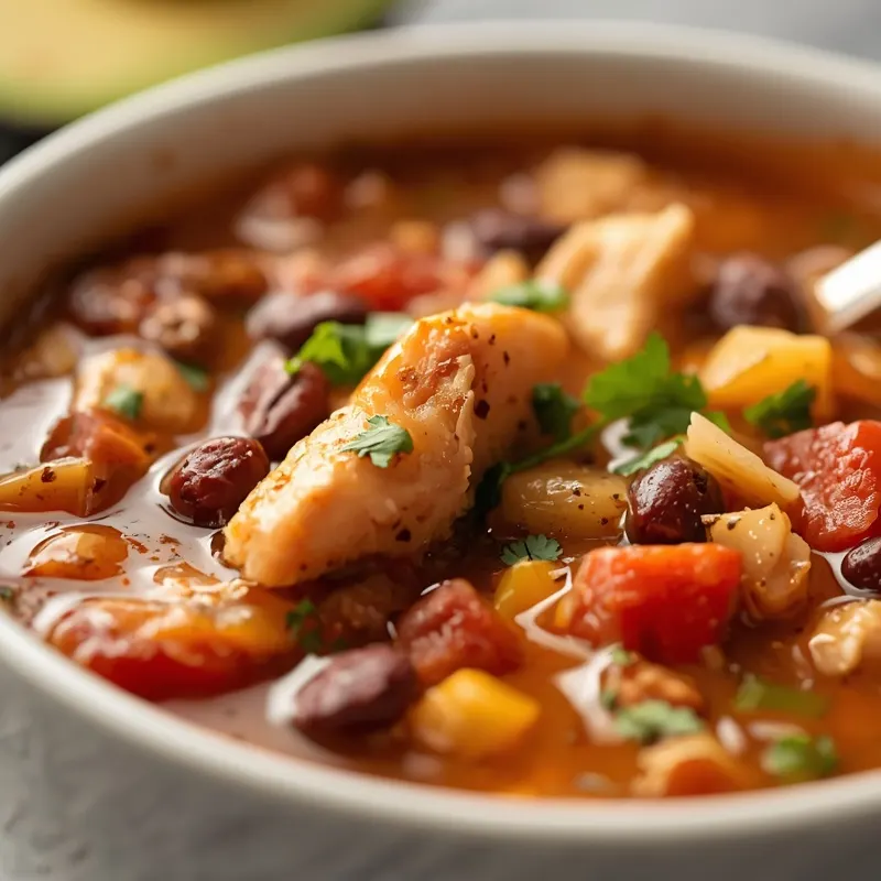 Flavorful Crockpot Chicken Taco Soup