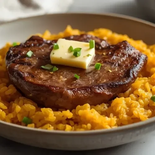 garlic butter steak and pumpkin rice bowls recipe