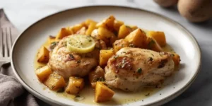 Golden Garlic Parmesan Chicken and Butternut Squash Skillet