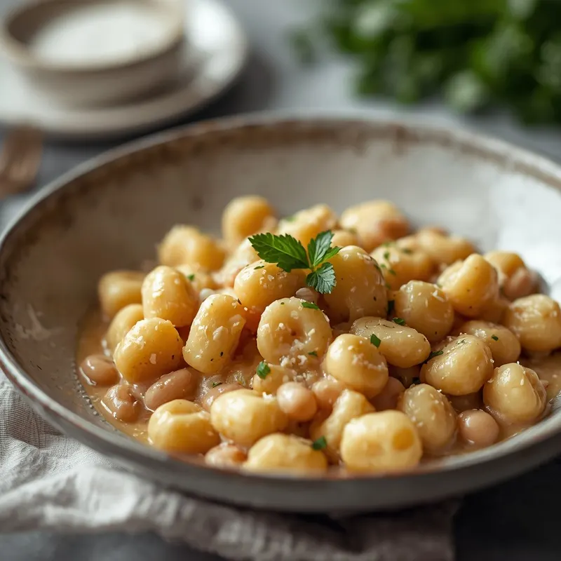 Creamy Garlic Parmesan White Bean Gnocchi Skillet Creamy Garlic Parmesan White Bean Gnocchi Skillet