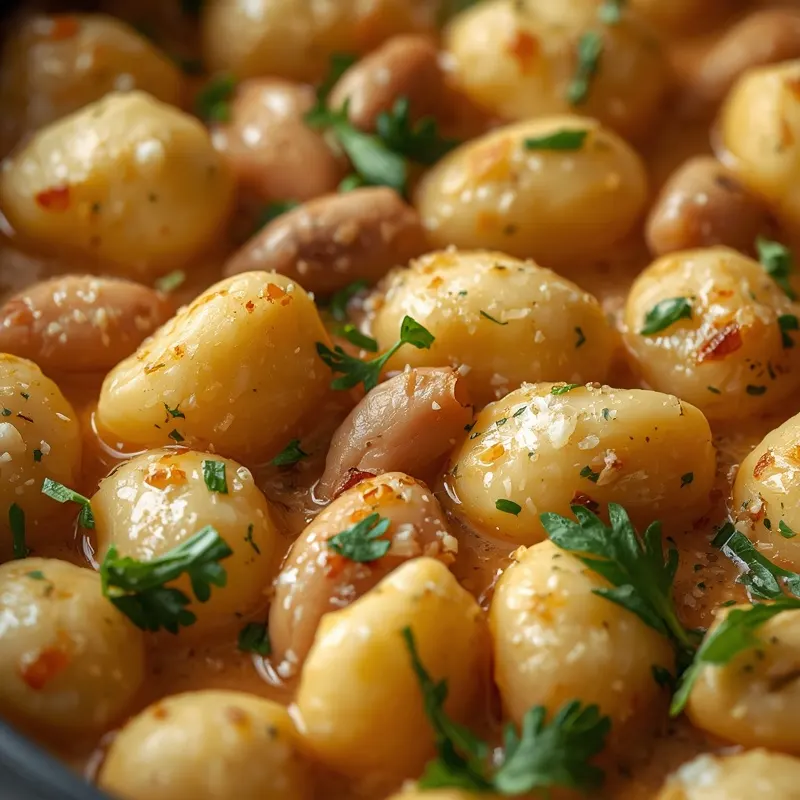 Creamy Garlic Parmesan White Bean Gnocchi Skillet Creamy Garlic Parmesan White Bean Gnocchi Skillet