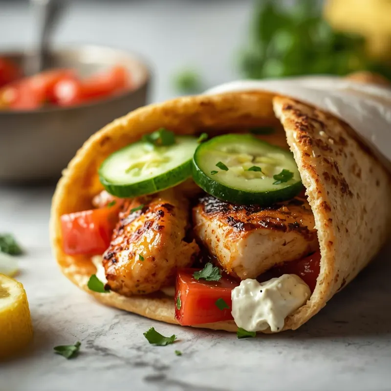Colorful Greek Chicken Gyro Meal Prep Boxes