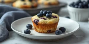 Golden Healthy Blueberry Yogurt Muffin Cups