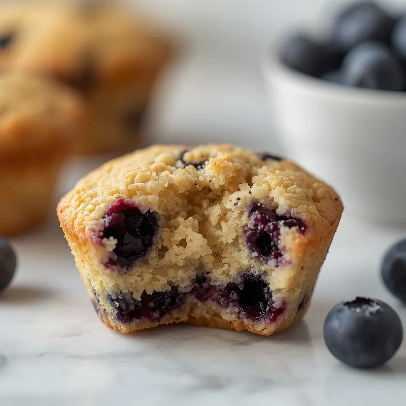 Golden Healthy Blueberry Yogurt Muffin Cups