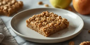 Golden Healthy Peanut Butter Apple Oatmeal Bars
