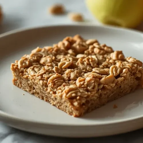 healthy peanut butter apple oatmeal bars recipe