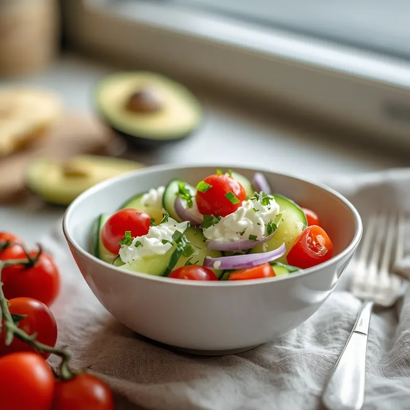 Creamy High Protein Cottage Cheese Cucumber Bowls