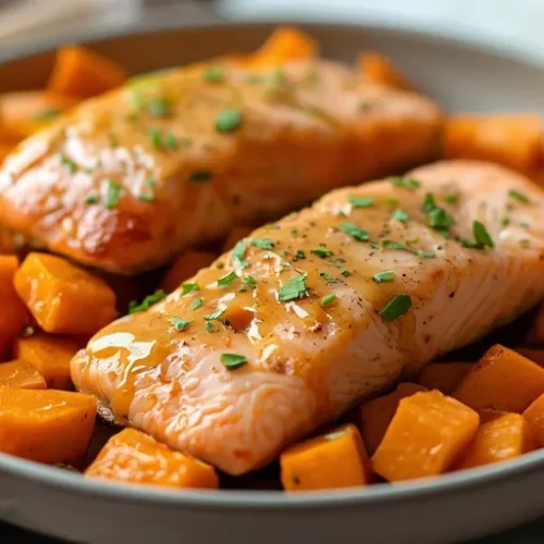 honey mustard salmon and butternut squash sheet pan recipe
